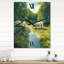Horloge murale vaches marchant près d'un lac - scène de vache II-99639886