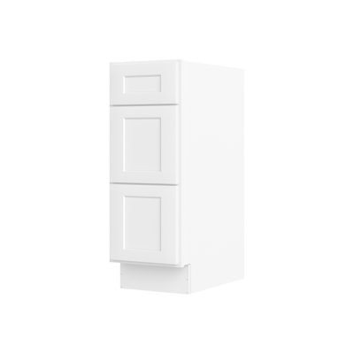 Bath Vanity Cabinet without Top, Ready to Assemble, 21 D x 12 W x 34.5 H, White
