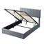 Lit plateforme tapissier avec structure en bois et système de rangement hydraulique Jolin-125285759