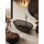 Luxueuse baignoire en résine au design artistique noir transparent