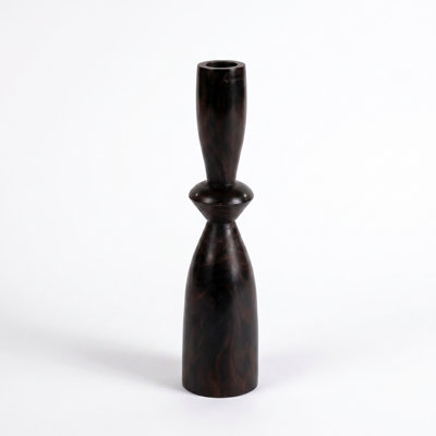 Ebony Wood Candle Holder - Pemba Range