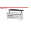 Table basse Wynny à plateau relevable avec rangement, table basse en bois de ferme de 39,4 po avec tablette amovible-1857347712