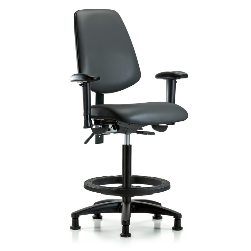 Chaise de travail ergonomique Kyell, Carbone, Patins, Oui
