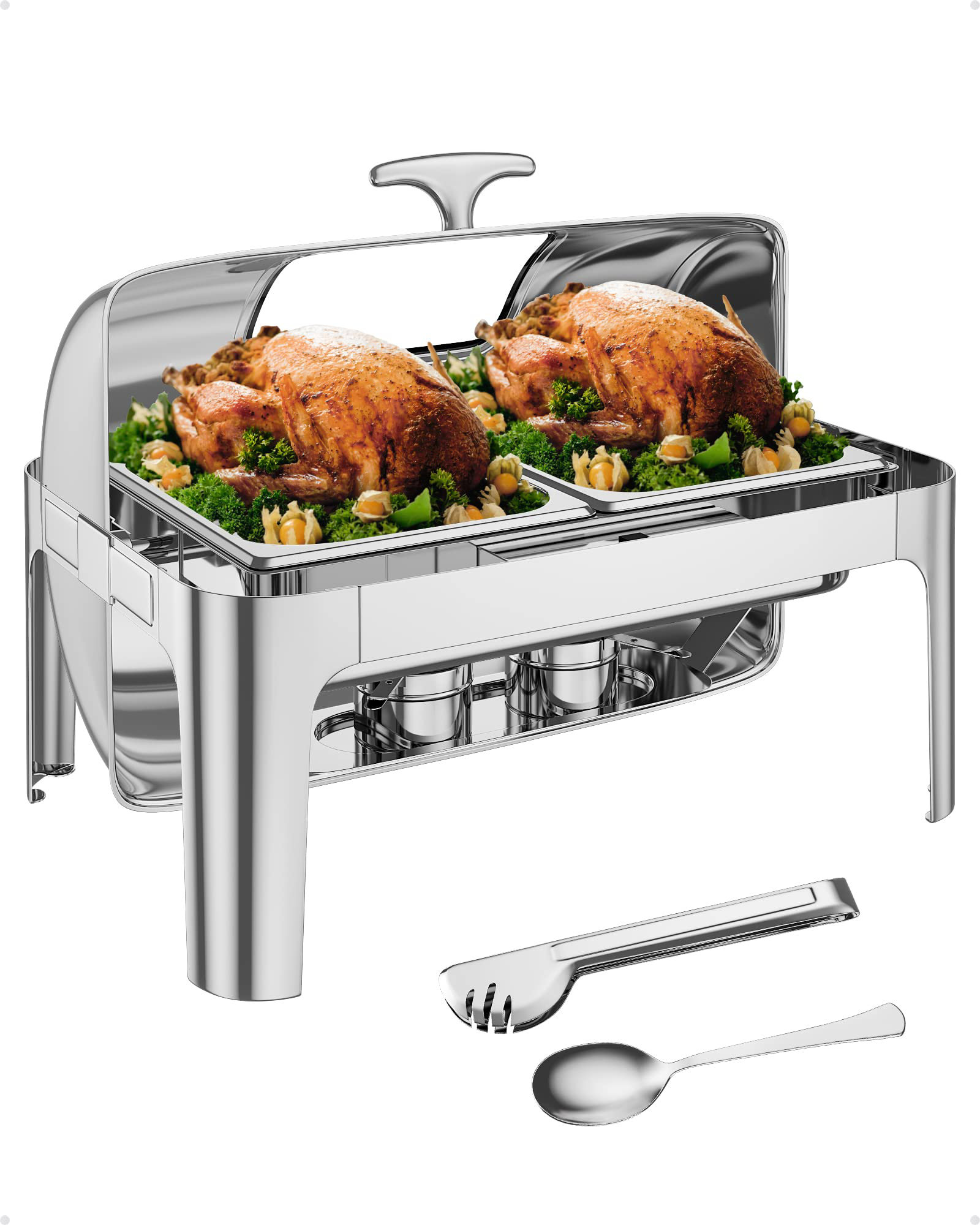 9.5QT Food Warmers for Parties Buffet,Stainless Steel Electric Chafing Dish  Buffet Set, Buffet Servers and Warmers for Birthday Party Thanks Giving