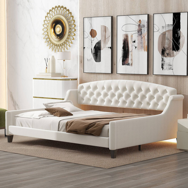 Lit de jour Modern Luxury, Beige, Complet/Double
