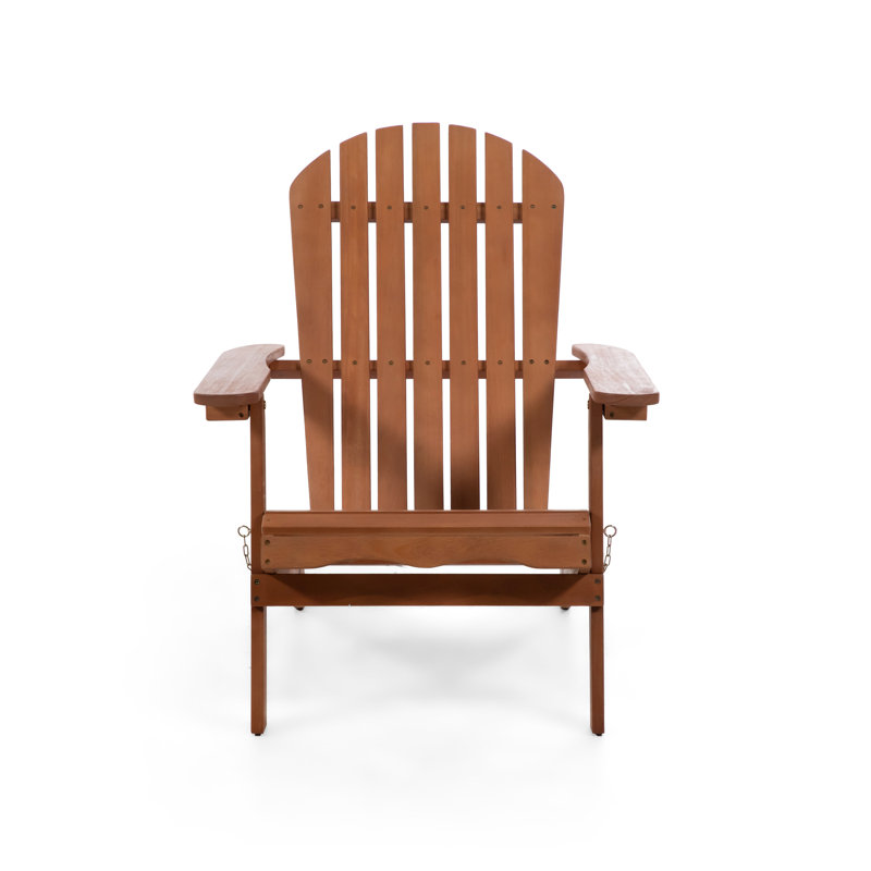 Eucalyptus Foldable Outdoor Adirondack Chair, Natural