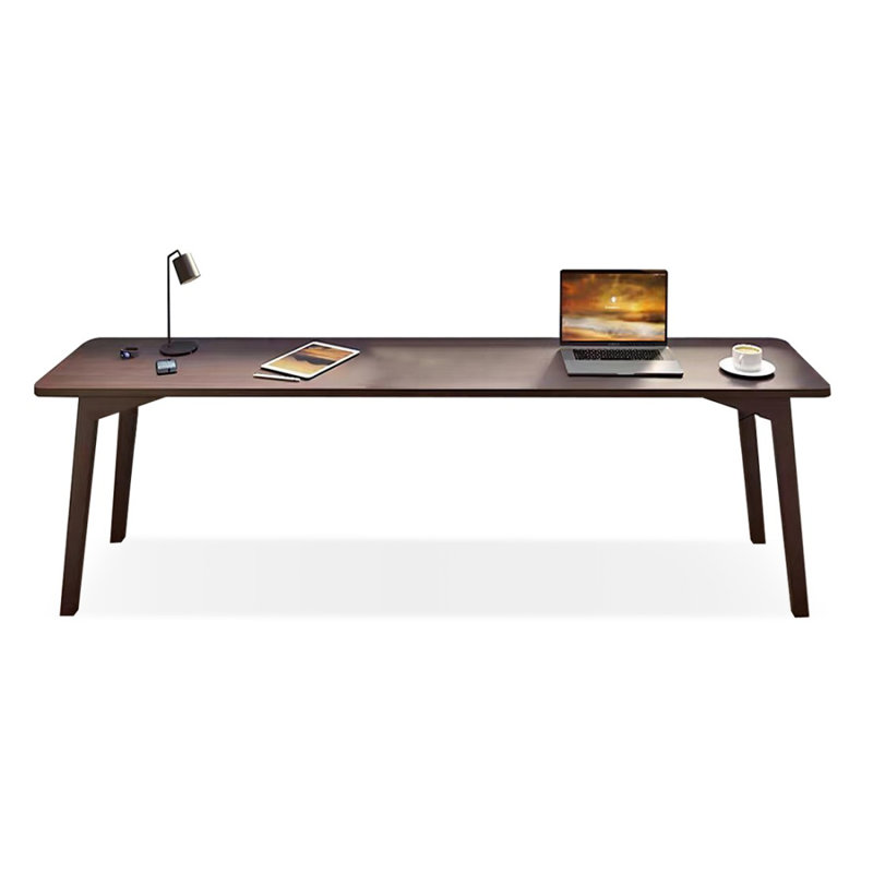 Bureau d'écriture rectangulaire en bois massif brun noisette