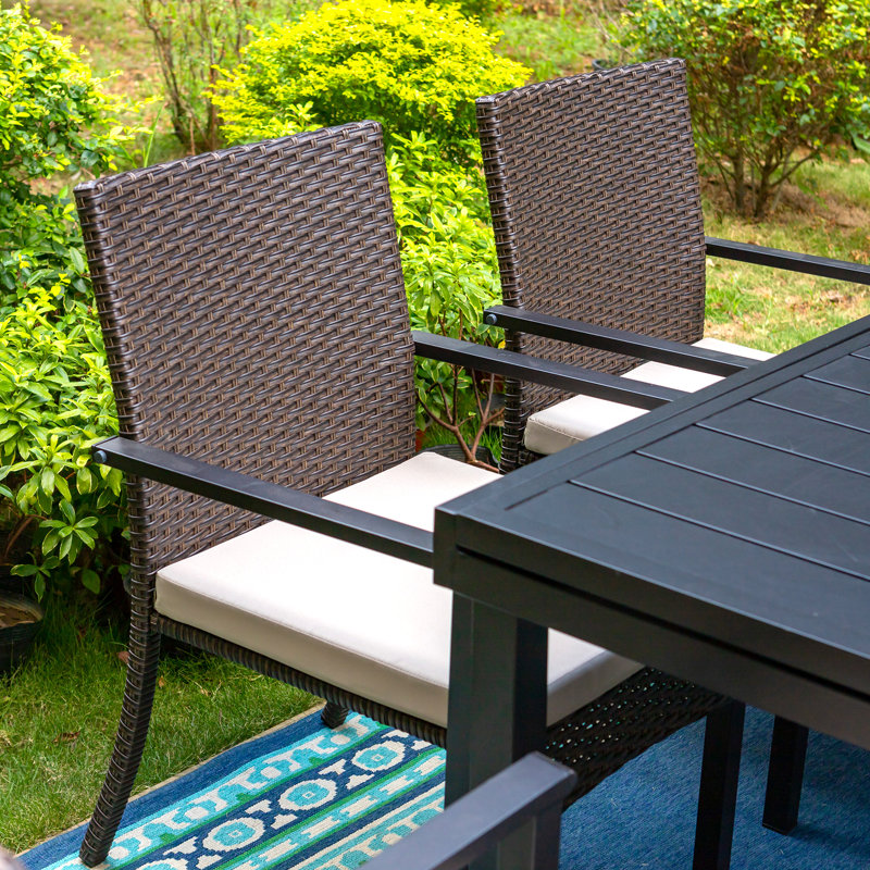 Ensemble de salle à manger de patio extensible 7 pièces Argyri