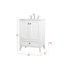 Ensemble de meuble-lavabo simple 24 po Selma-357052625