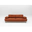 Canapé-lit moderne à 3 places, orange, 94,2 x 39,0 x 32,7 pouces | Structure en bois de hêtre durable et en carton, tissu 100% polyester | Mécanisme de bras réglable, dossier mobile, nettoyage à sec | Hôtel élégant et design industriel-1900270033