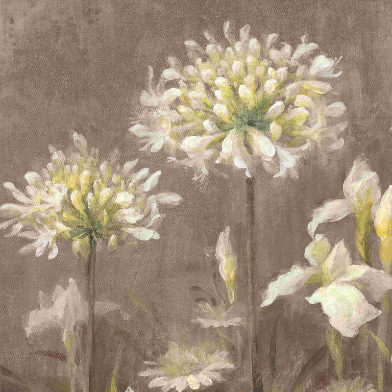 Fleurs printanières neutres III, H 30 po x l 30 po