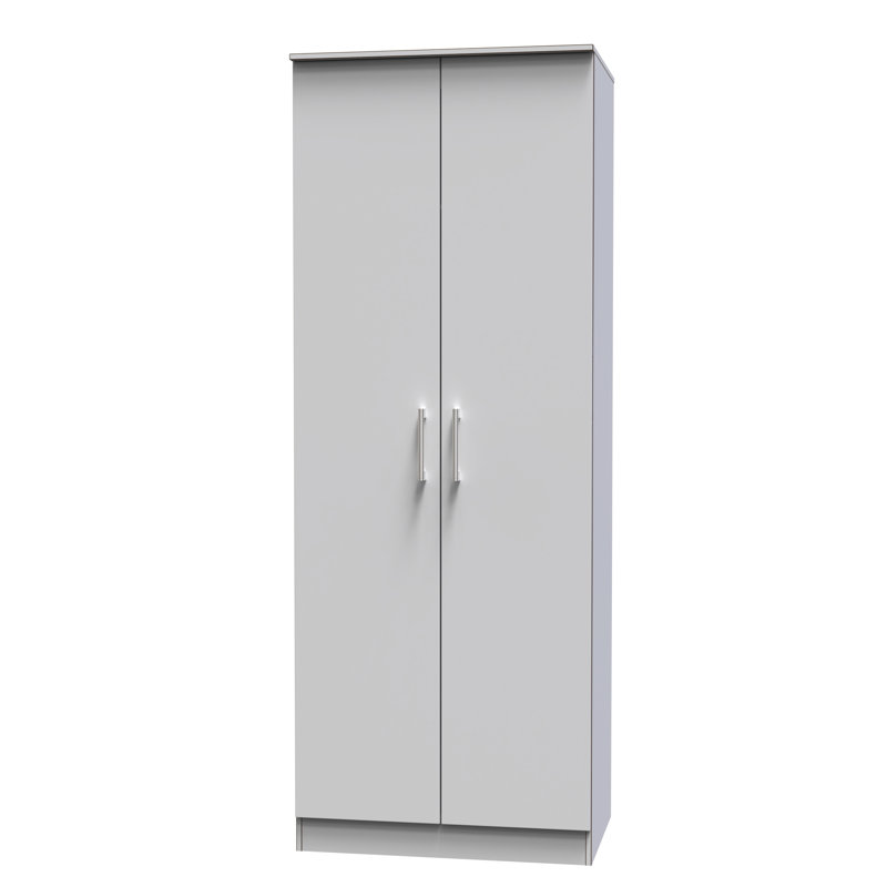 Beraud 2 Door Wardrobe, Grey Matt