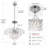 20 Inch Silver American Style Crystal Chandelier Ceiling Light Room Bedroom Decor