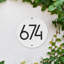 Round Modern Personalized 1-Line Wall Address Plaque-207286680-207286683