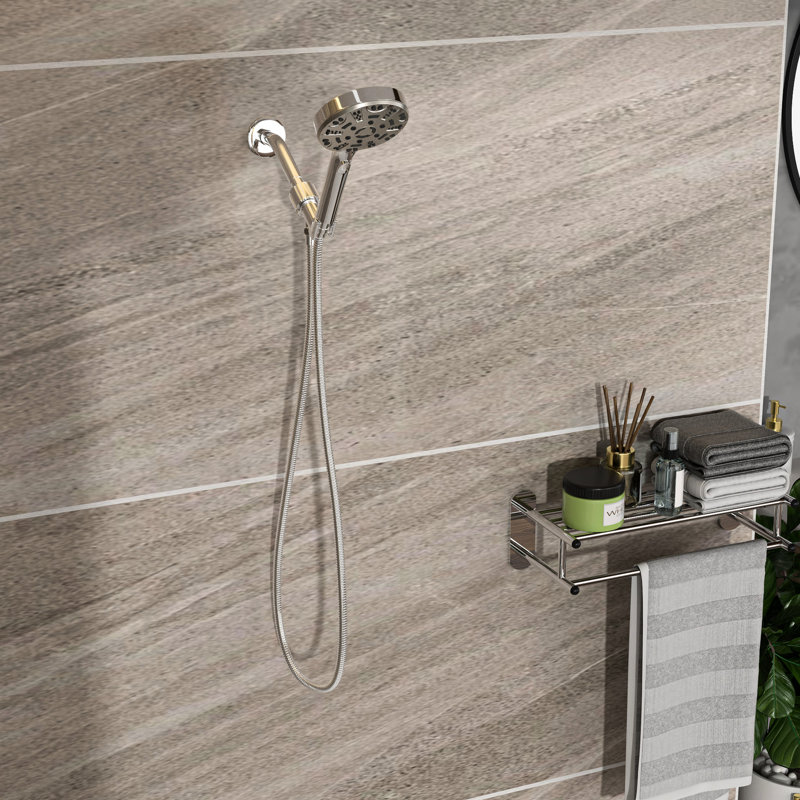 8 Hand Shower With Finish - 4.7-Inch Head, 59-Inch Stainless Steel Hose Upgrade Your Bath Adjustable 8 Modes 4.7" 59" Delightful Bathing Moments