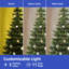 Sapin de Noël artificiel de 6,5 pi / 7,5 pi avec lumières préinstallées et décoration en cristal de neige-1361234899