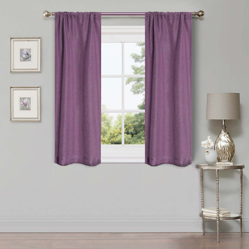 Panneau de rideau obscurcissant 100% polyester, L 26 po x L 63 po, Glycine