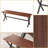 Kristofer Kitchen Dining Table Set, Rectangle Dining Table with Dining Bench(Table, 2 Benches)-122056383