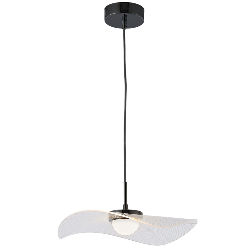 Luminaire suspendu à DEL Percival, Noir mat