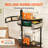 Half-moon Console Table 2 Storage Drawers Rattan Sliding