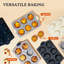 Moule à 12 muffins en céramique antiadhésif non toxique pour 12 tasses, sans PFOA et PFOA, acier résistant à la rouille résistant à la rouille et au four-130400258-130400259