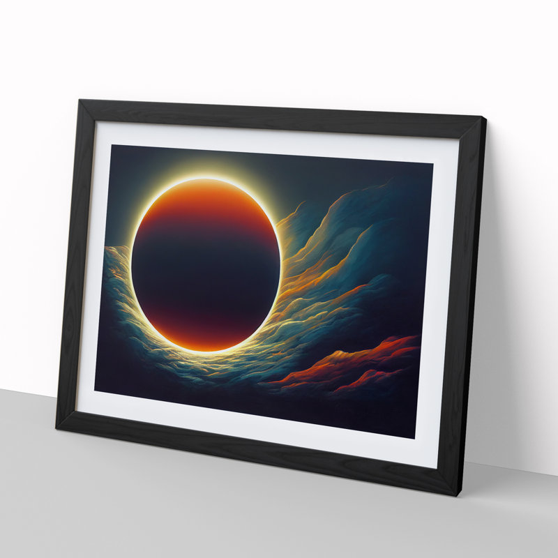 Bold Sunset - Single Picture Frame Print, Black Framed, 46cm H x 64cm W x 2cm D