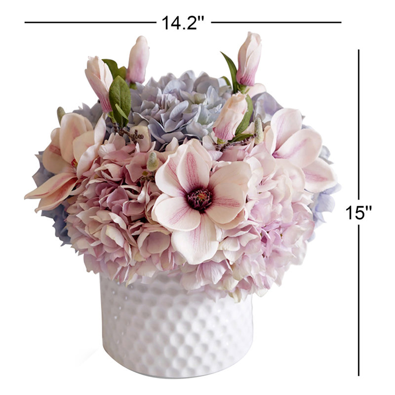 Arrangement floral hortensias