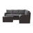 Mucklen Wicker 5 - Person Modular Patio Conversation Set with Cushions-232472676
