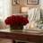 Roses Arranged in Glass Vase-730340669