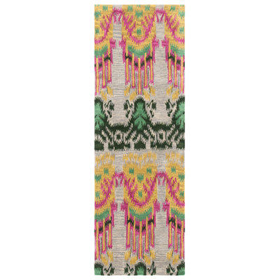 Kline Ikat Hand Tufted Wool Ikat Rug