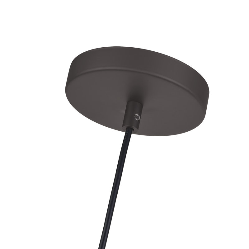 Mini-luminaire suspendu en bronze 1 lumière Zolana, Bronze, Brun