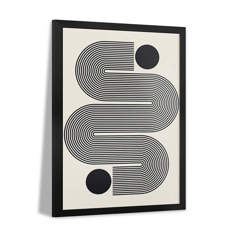 Cercles et lignes III - reproduction d'art murale - affiche de galerie, H 32 po x l 24 po