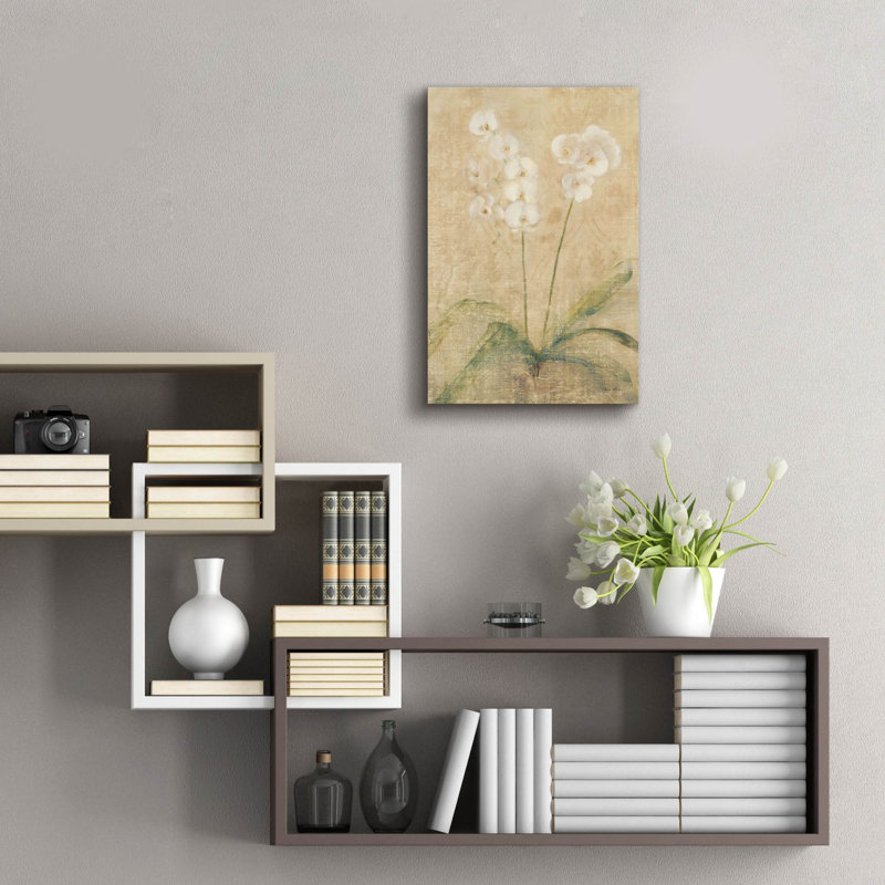 Art mural en verre rouge «Orchid» par Cheri Blum, Red Barrel Studio®, 24 po x 36 po, H 24 po x l 16 po x P 0,2 po