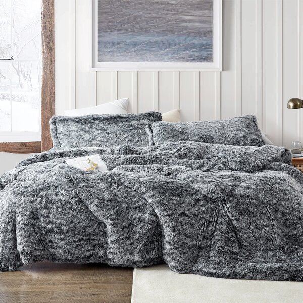 Natalia 6 Piece Comforter Set Plush Ribbed Chevron Design Bedding