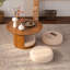 Space-Saving Farmhouse Coffee Table Set with Hidden Storage and Nesting Stools