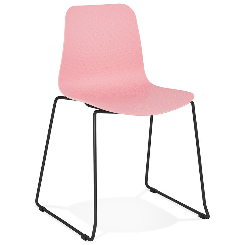 Elsberry 48cm H Metal Side Chair, Black, Black