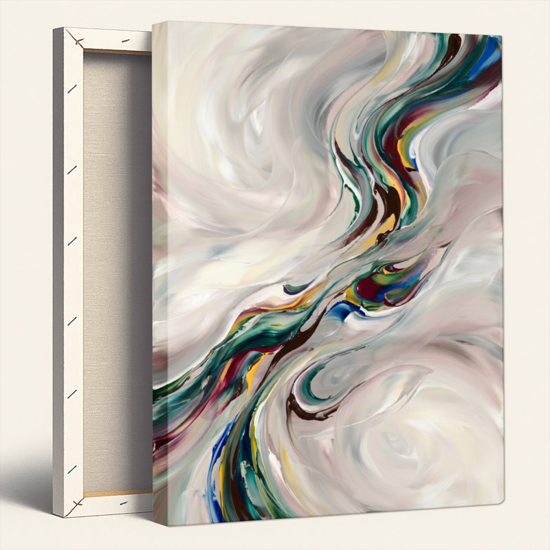 Ensemble de 1 tableau sur toile aux couleurs tourbillonnantes, 24"H x 16"W, Wrapped Canvas