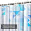 Bright Abstract Triangles Corner Blue Shower Curtain with 12 Hooks-316392974
