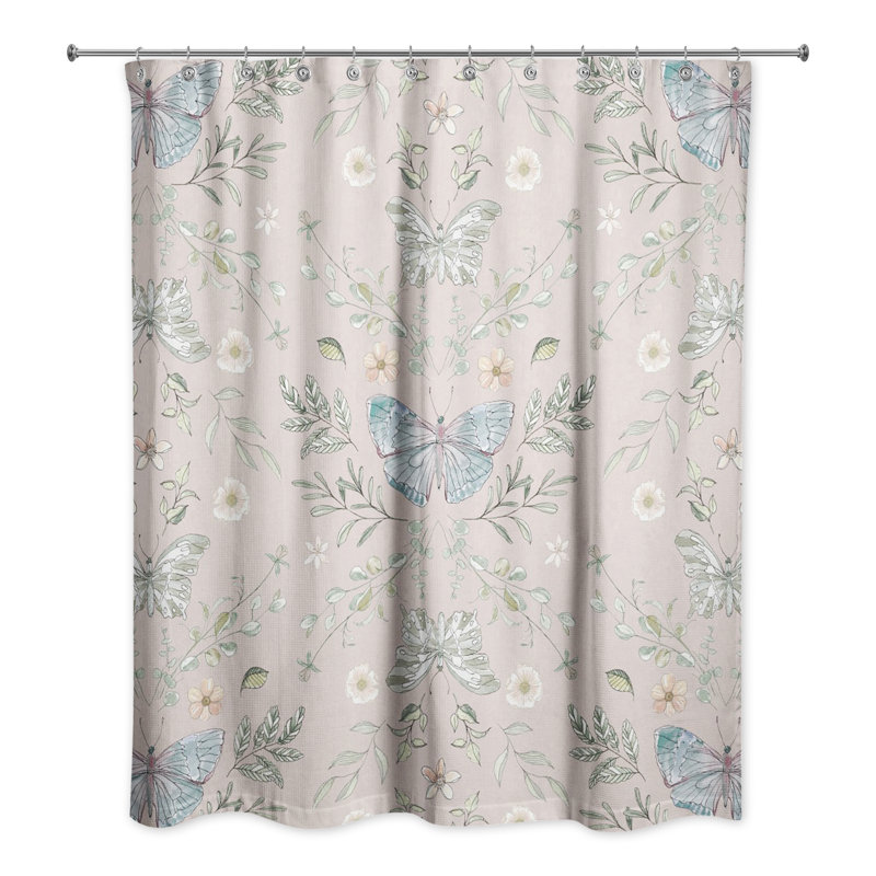 Rideau de douche simple Anglina, Rougir