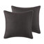 Couette double de 20 cm, de couleur bleue, garnissage épais, envers en microfibre douce et style rustique contemporain