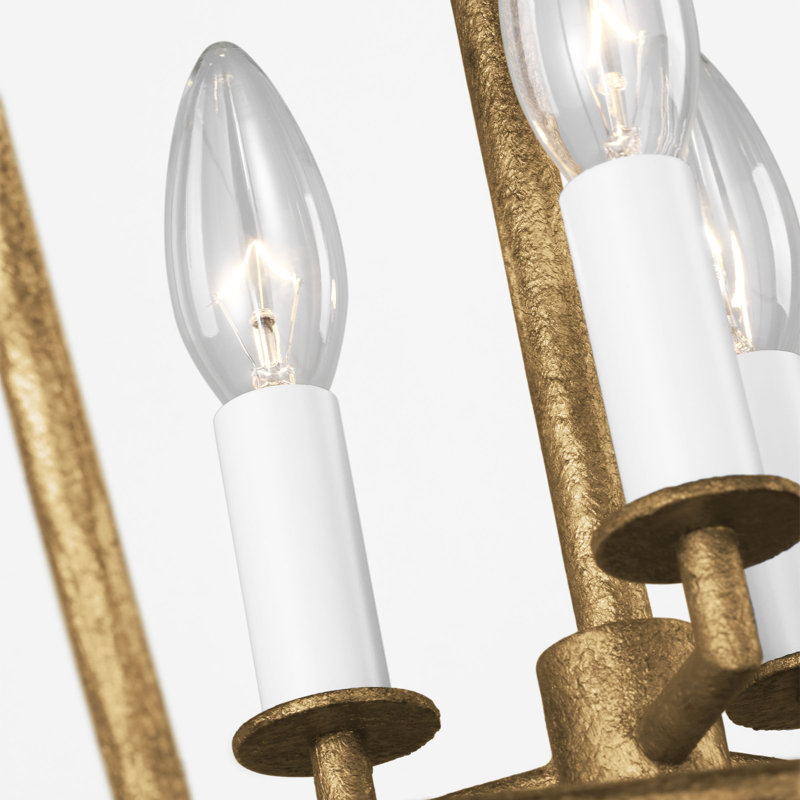 Ellen Degeneres Viota 3 Light Dining Room Entry Hallway Pendant, Casted Gild