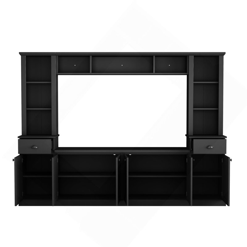 Ensemble de meuble mural Minimalist Entertainment, Noir