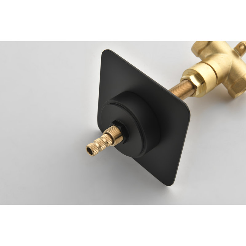 3/4" Cast Metal Volume Control Valve - Brass Handle Adjustable, Matte Black Surface, Corrosion & Rust Resistance, 3.43 In. W X D 2.22 H, 4.76 Lb Valve, Finish, Adjustable Handle, , 3.43" 2.22"