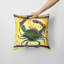 Coussin décoratif intérieur/extérieur beige/vert crabe