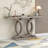 Farmhouse Hallway Sofa Table With Geometric Base-426874091