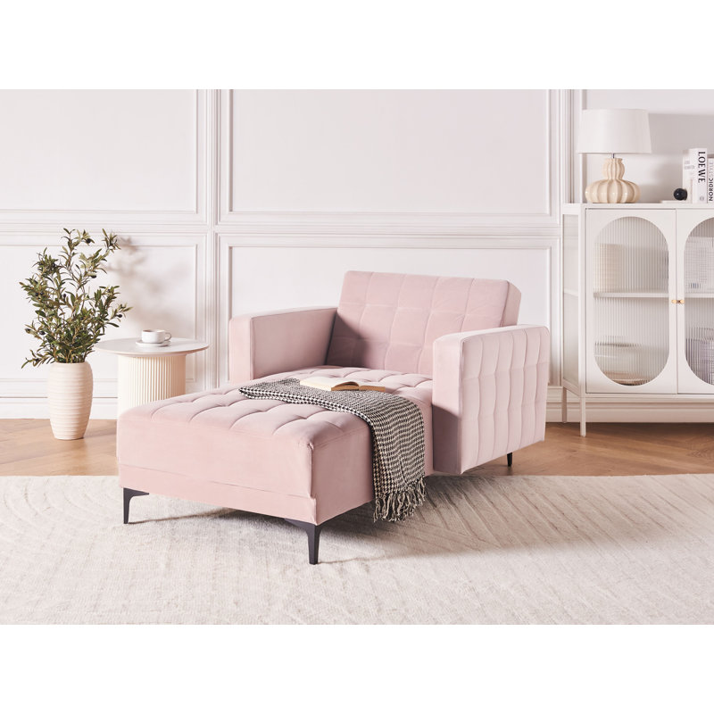 Chmura Velvet Chaise Lounge, Pink