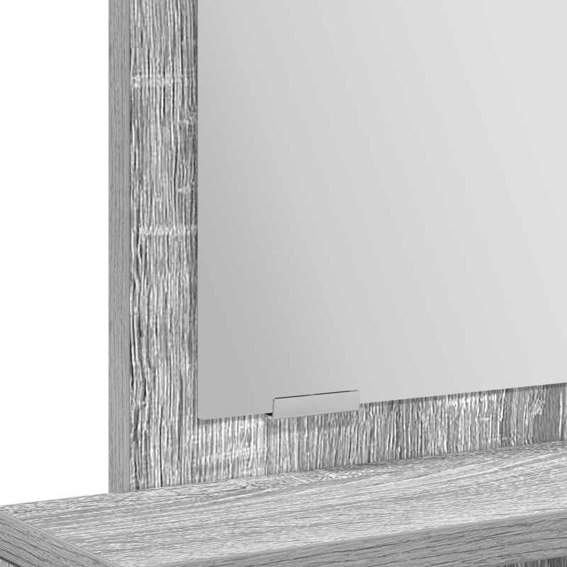 Engineered Wood, Mirror 50 X 41 X 140 Cm Mirror, Grey Sonoma