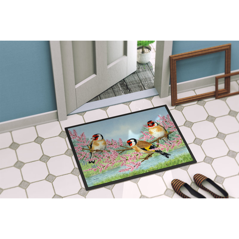 Tapis de porte d’extérieur anti-dérapant européen goldfinch, Rectangle 2 pi x 3 pi