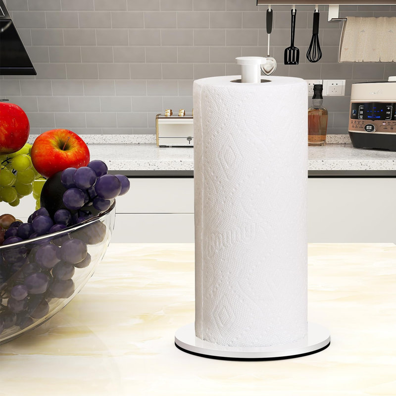 Kitchen Roll Holder Countertop, White