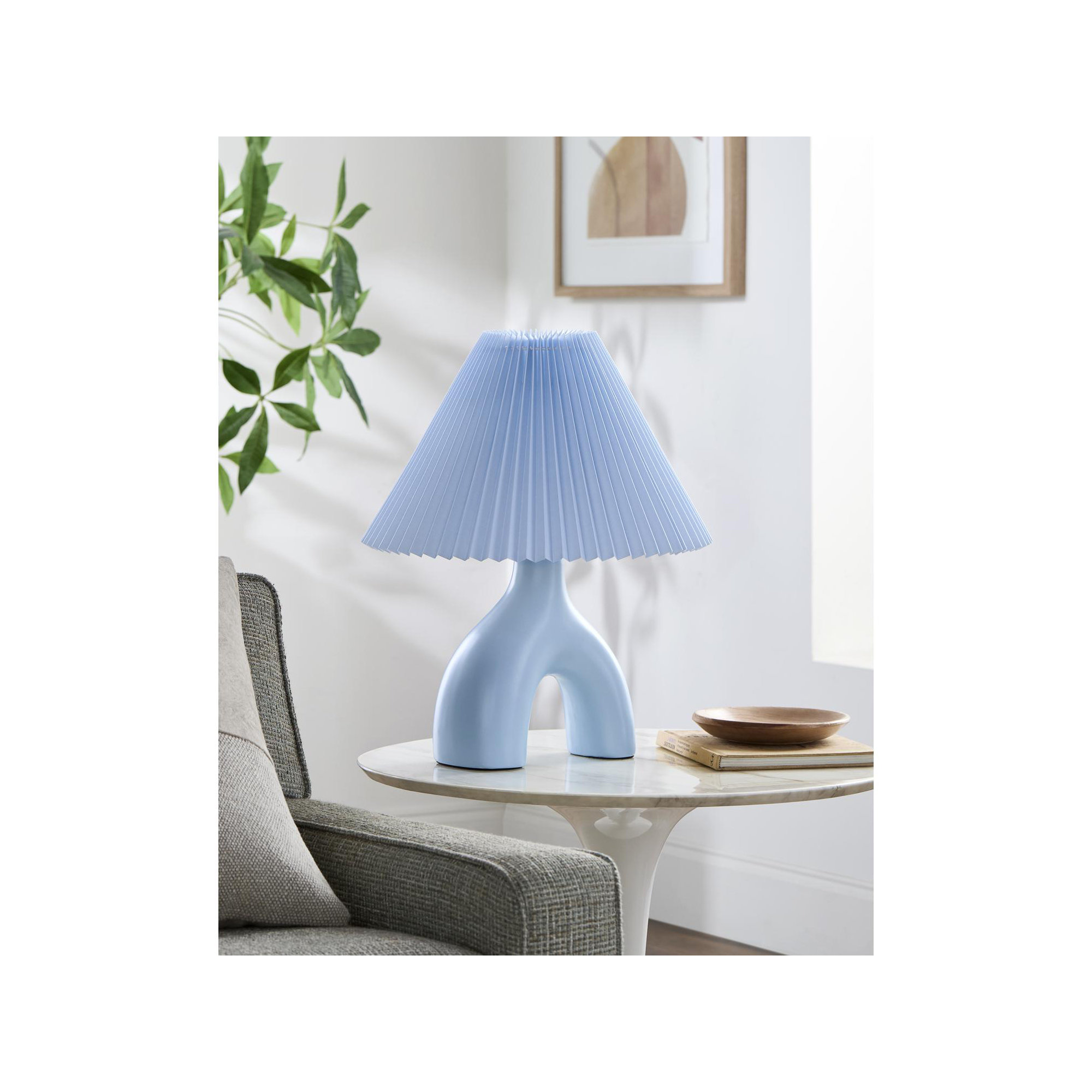 Celes Table Lamp, Blue, Baby Blue
